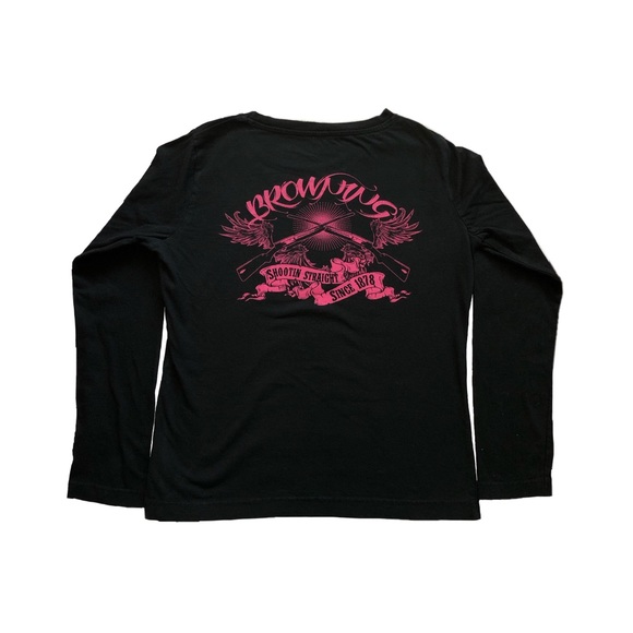 browning black and pink long sleeve tee - Picture 1 of 5